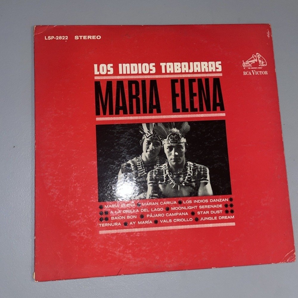 Los Indios Tabajaras Maria Elena LP 12" Red Stereo LSP-2822‎ Good 1963 Latin